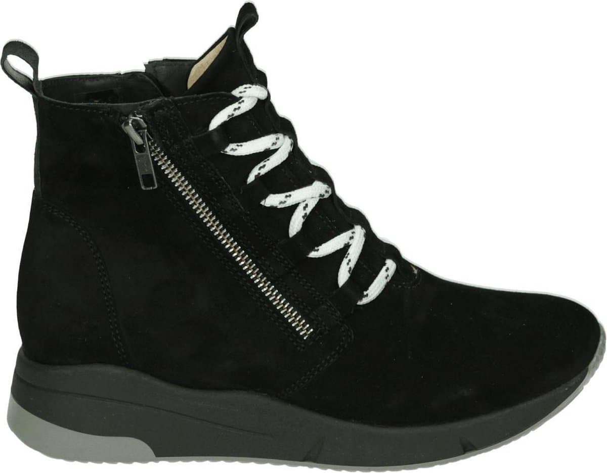Verhulst - 1451 K - Hoge sneakersVeterlaarzenDames veterschoenenDames sneakersHalf-hoge schoenen - Kleur: Zwart - Maat: 41
