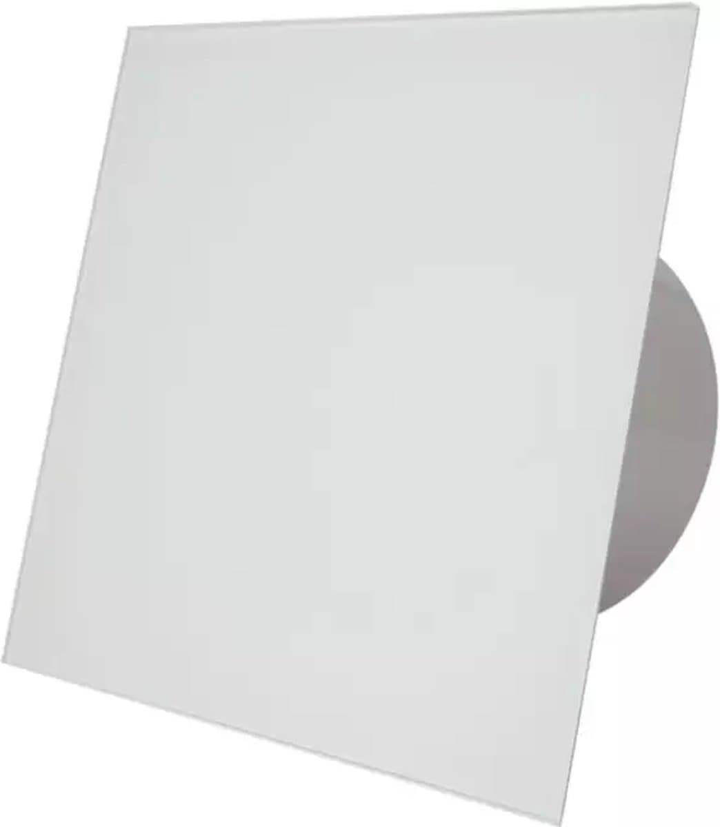 Badkamer ventilator Ø100mm - Met Timer - Muurventilator - Badkamerventilator - CE ventilator - Zeer stil (26dB) - Glazen front