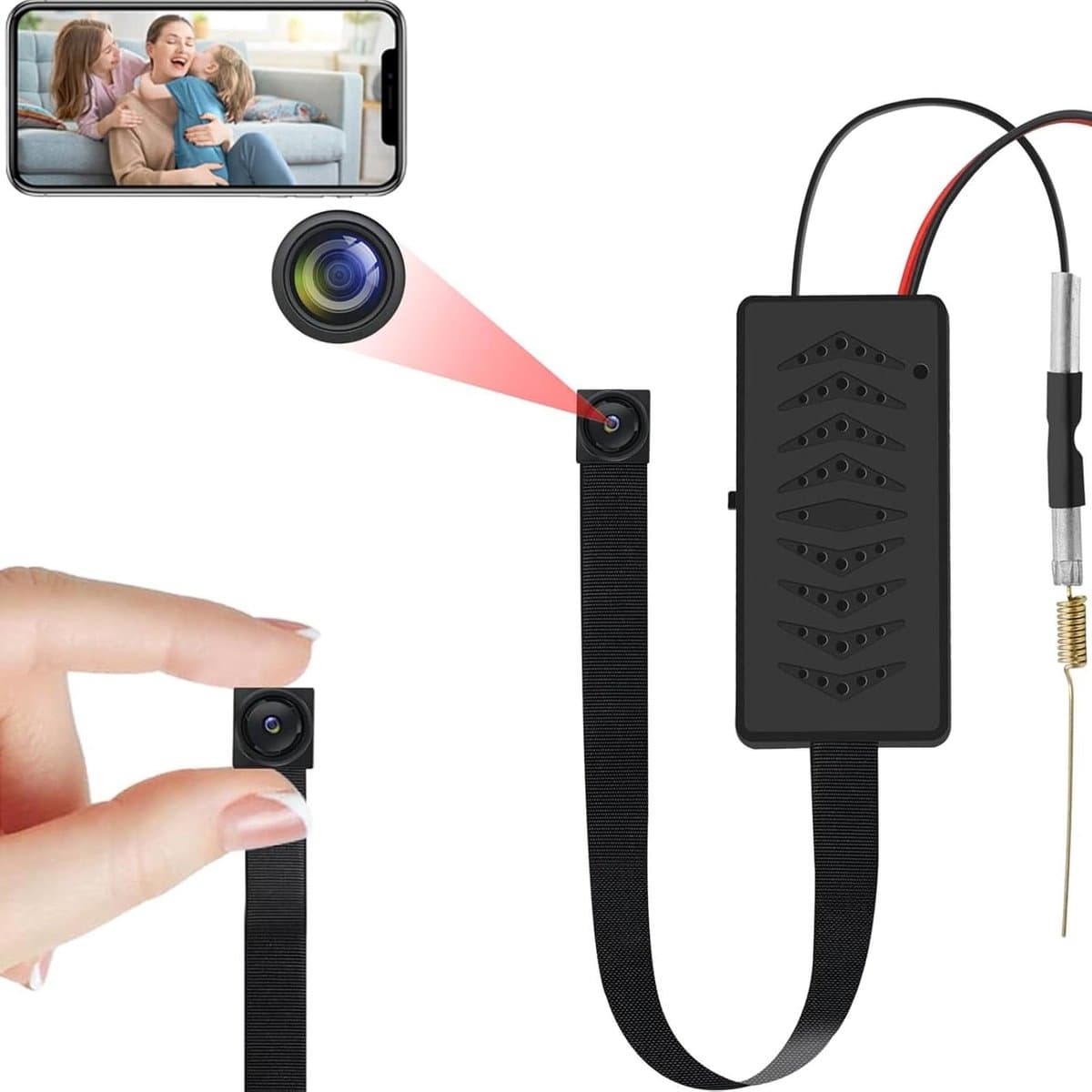 1080p HD wifi kleine camera met app en bewegingsdetectie - Micro-camera voor binnen en buiten