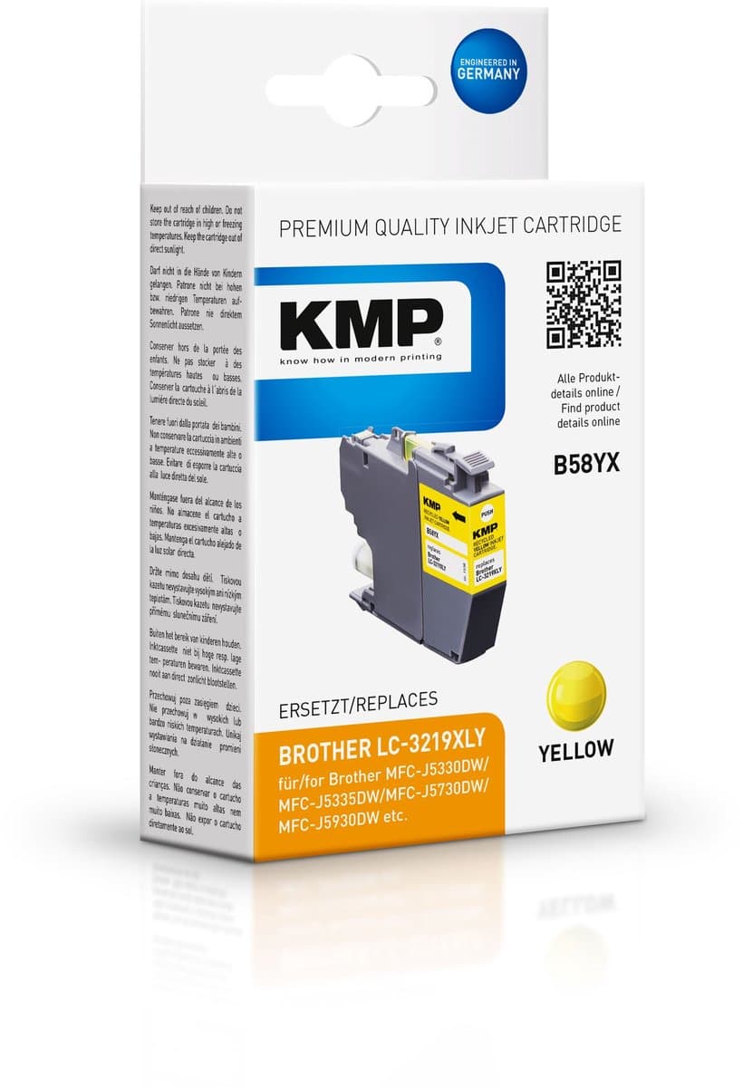 KMP Inkt vervangt Brother LC-3219XLY Compatibel Geel B58YX 1538,4009