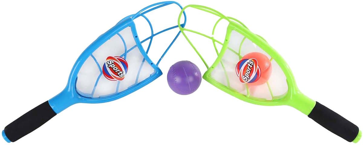 Vang- en werpspel speelgoed set met 2 ballen voor kinderen.