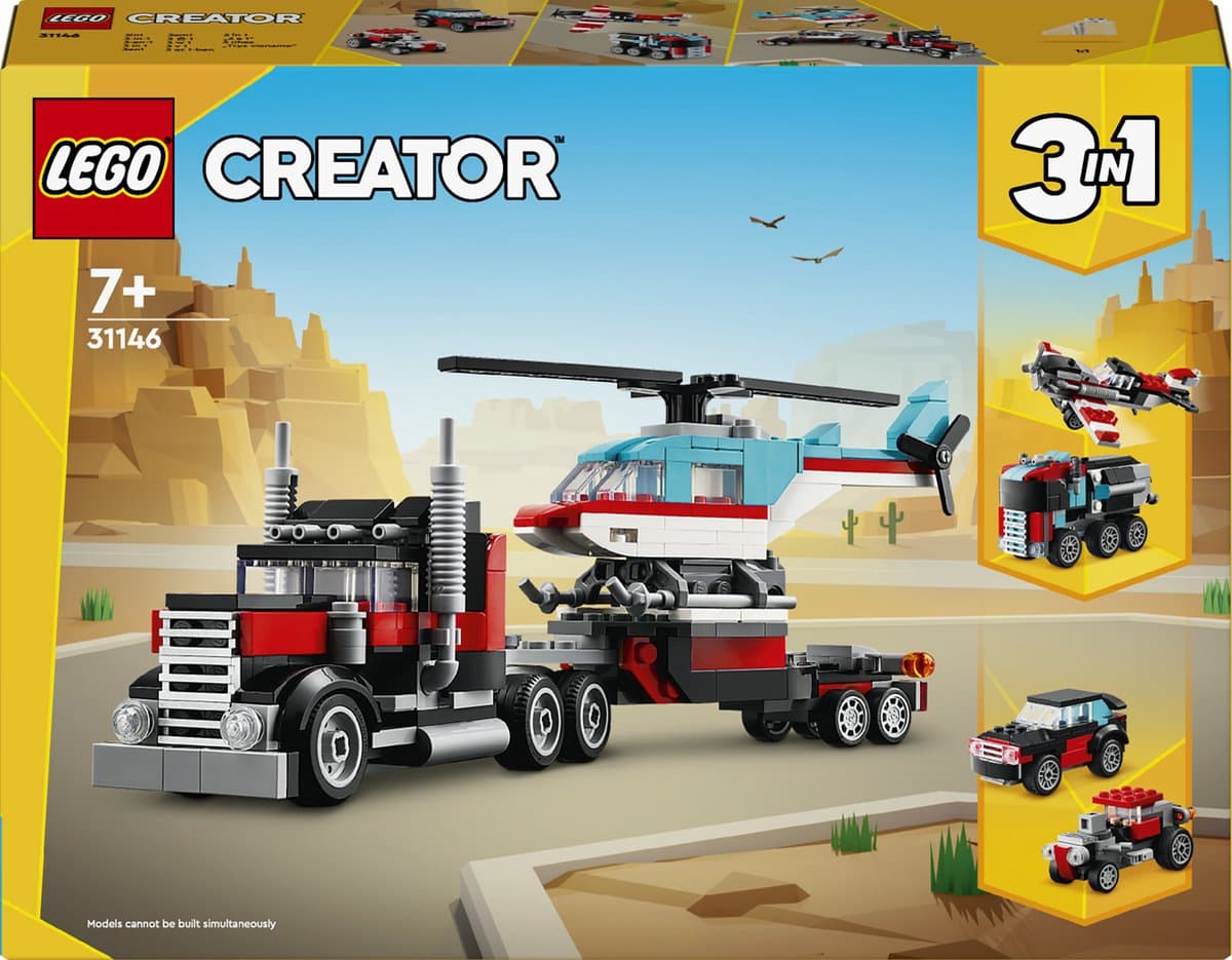 LEGO Creator 31146 Truck met helikopter