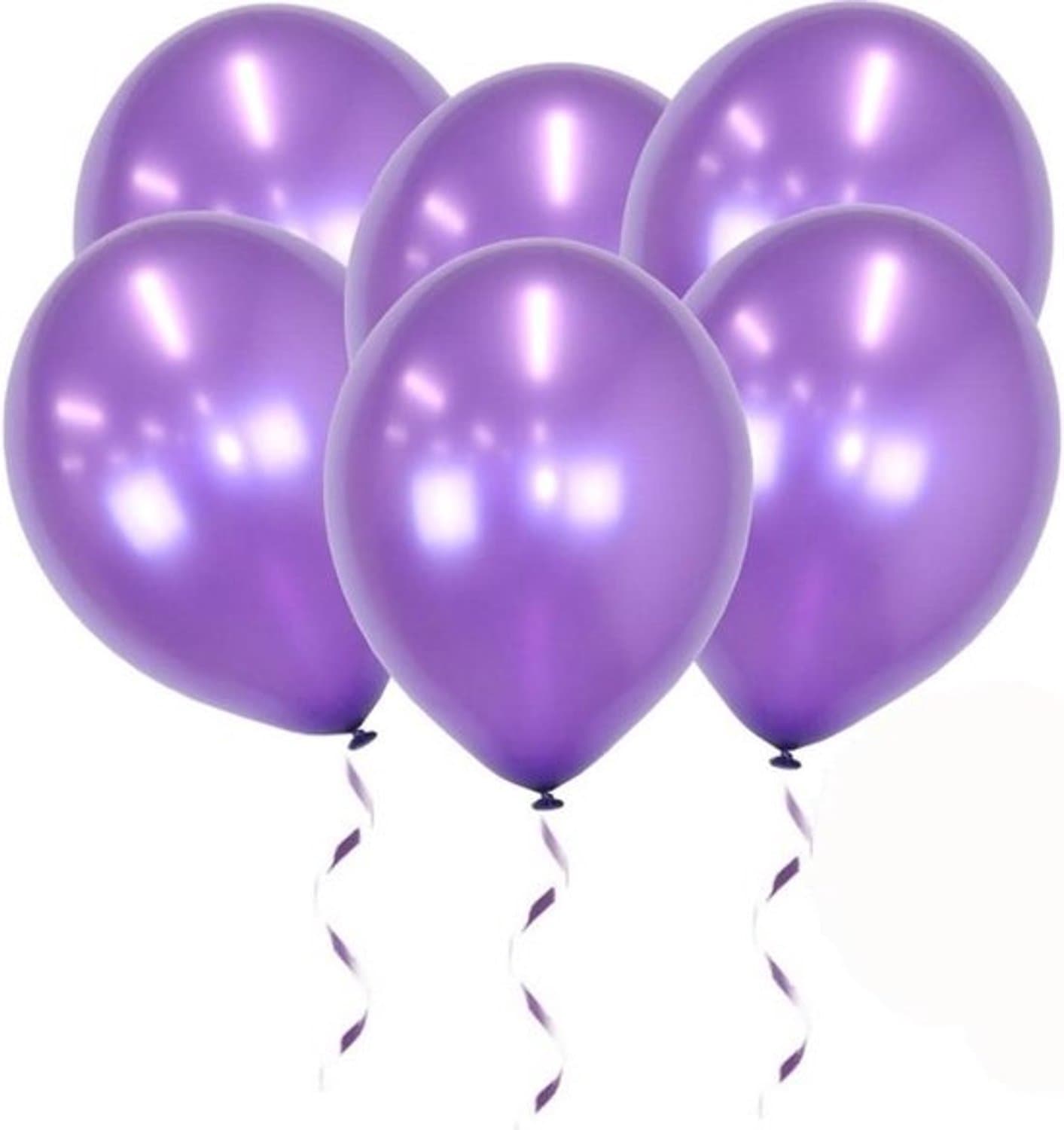 Paarse ballonnen - Metallic ballonnen - voor feestversiering - hoogwaardige kwaliteit - 25 stuks - paars metallic