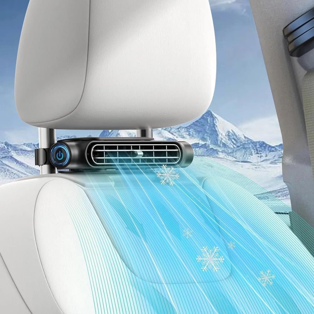 VONKELIOS®Autostoel Ventilator voor Auto Hoofdsteun, USB Gevoed met 3 Snelheden, Koelventilator voor Bestuurder, Achterbank, Baby en Huisdier, Stil Luchtcirculatie