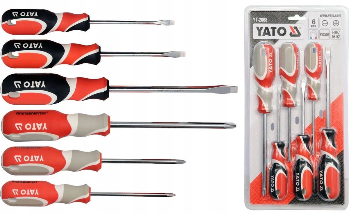 Yato Schroevendraaierset 6 Delig met Magnetische Punt