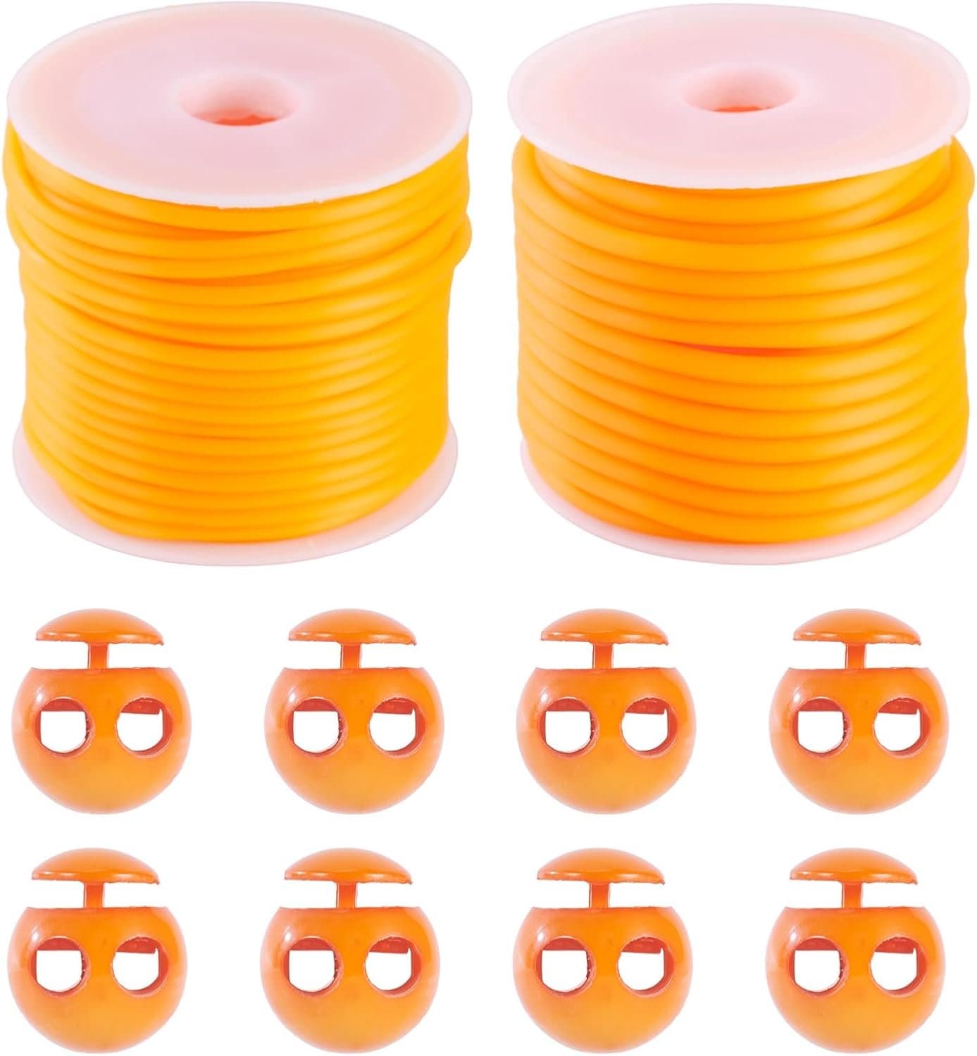 PVC rubber koord 2mm 3mm - synthetisch - donkeroranje - ideaal voor sieraden maken - ShopVlot