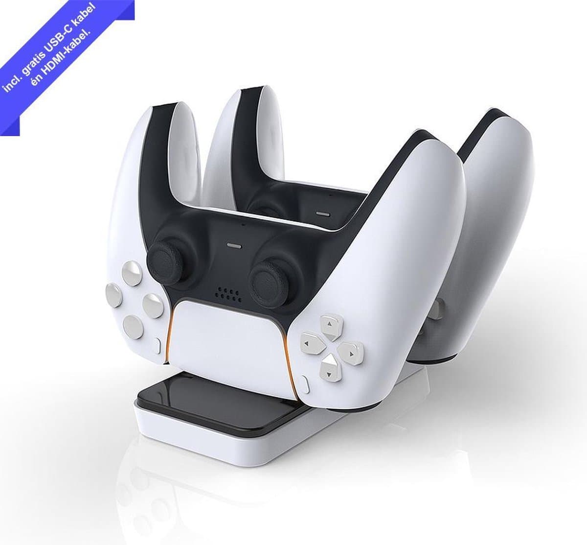 Oplaadstation Geschikt voor: Playstation 5 (PS5) - Inclusief USB-C kabel én HDMI kabel - Docking station - Oplader DualSense - Charging station Laadstation - Accessoires charger
