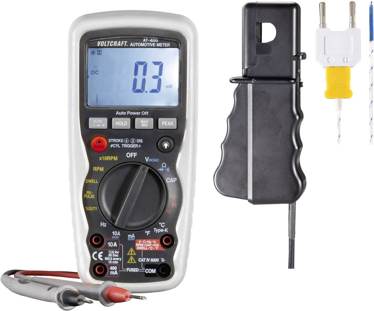 VOLTCRAFT AT-400 Multimeter Digitaal Automotive CAT IV 600 V Weergave (counts): 4000