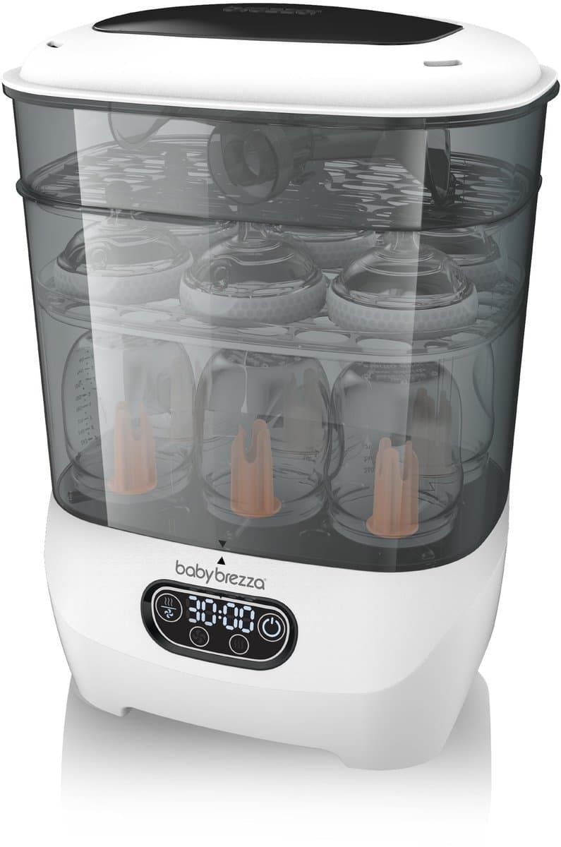 Baby Brezza Sterilizer Dryer Advanced – 2-in-1 Flessen Sterilisator & Droger – Voor 8 Babyflessen - Wit