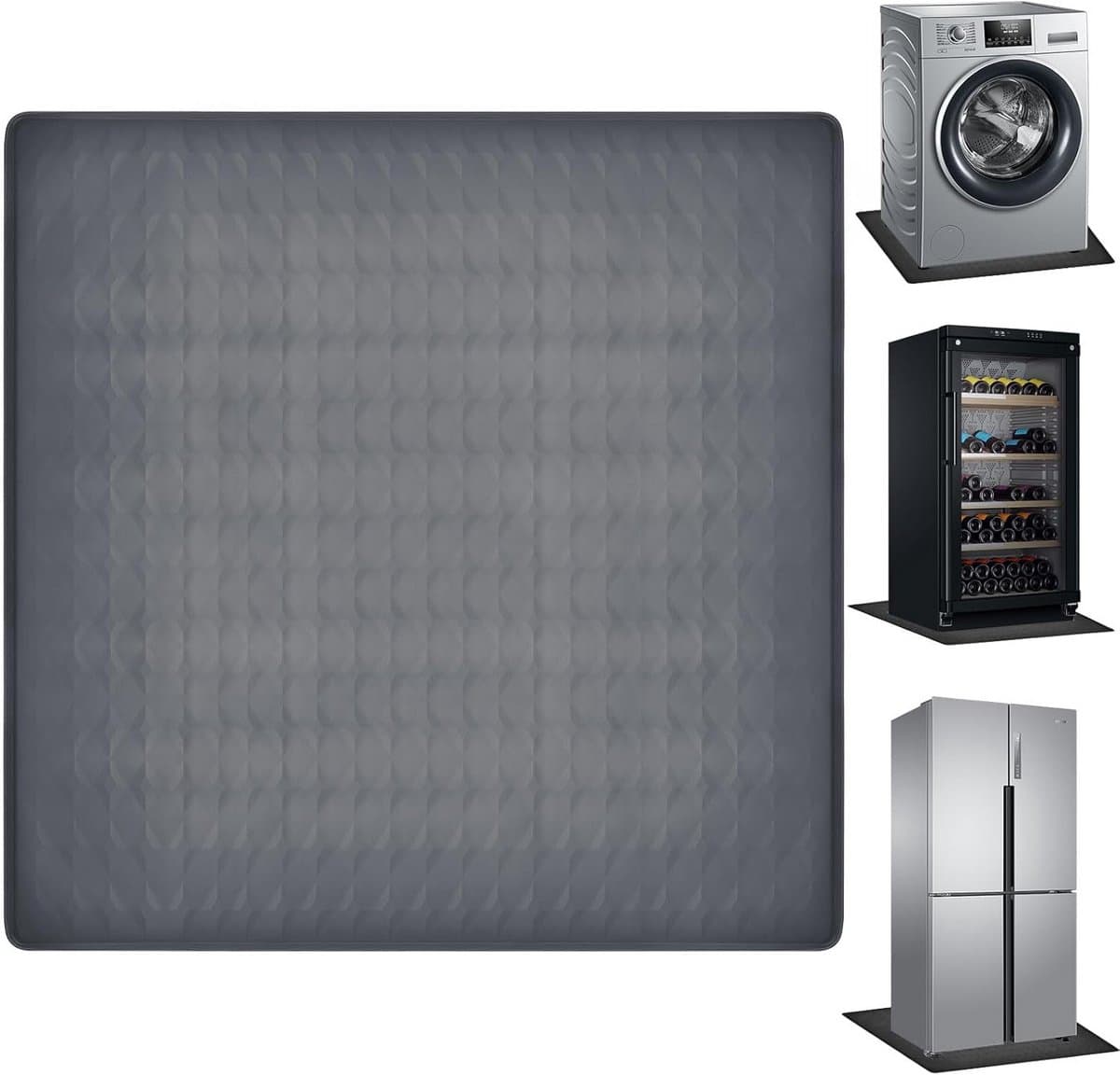 Universele Siliconen Mat Onder Koelkast, Wasmachine & Droger - Antislip Bodembescherming 60x60 cm