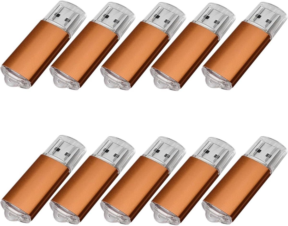 Set van 10 USB Sticks 128 MB - Compacte USB 2.0 Geheugensticks in Kleurrijk Ontwerp