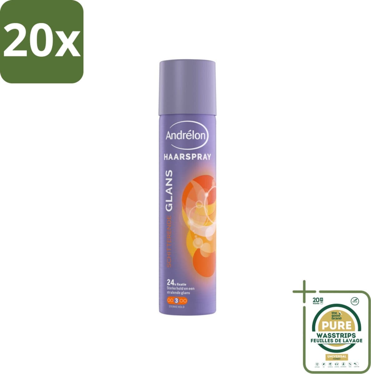 20 x Andrélon - Glans - Haarspray - 250 ml - Grootverpakking - Haarspray - Glans - Haarspray Glans - Haarspray Voor Dof Haar - Haarspray 24 Uur