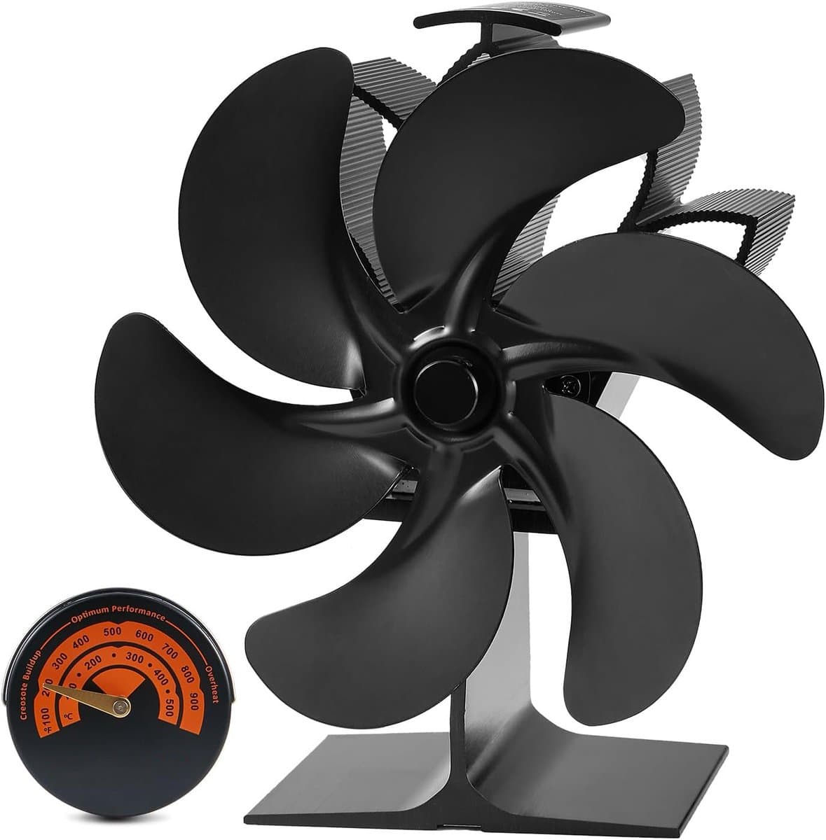 ZRSS® Kachelventilator voor Houtkachel - Haardventilator - Warmte Ventilator Kachel - 6 Bladen