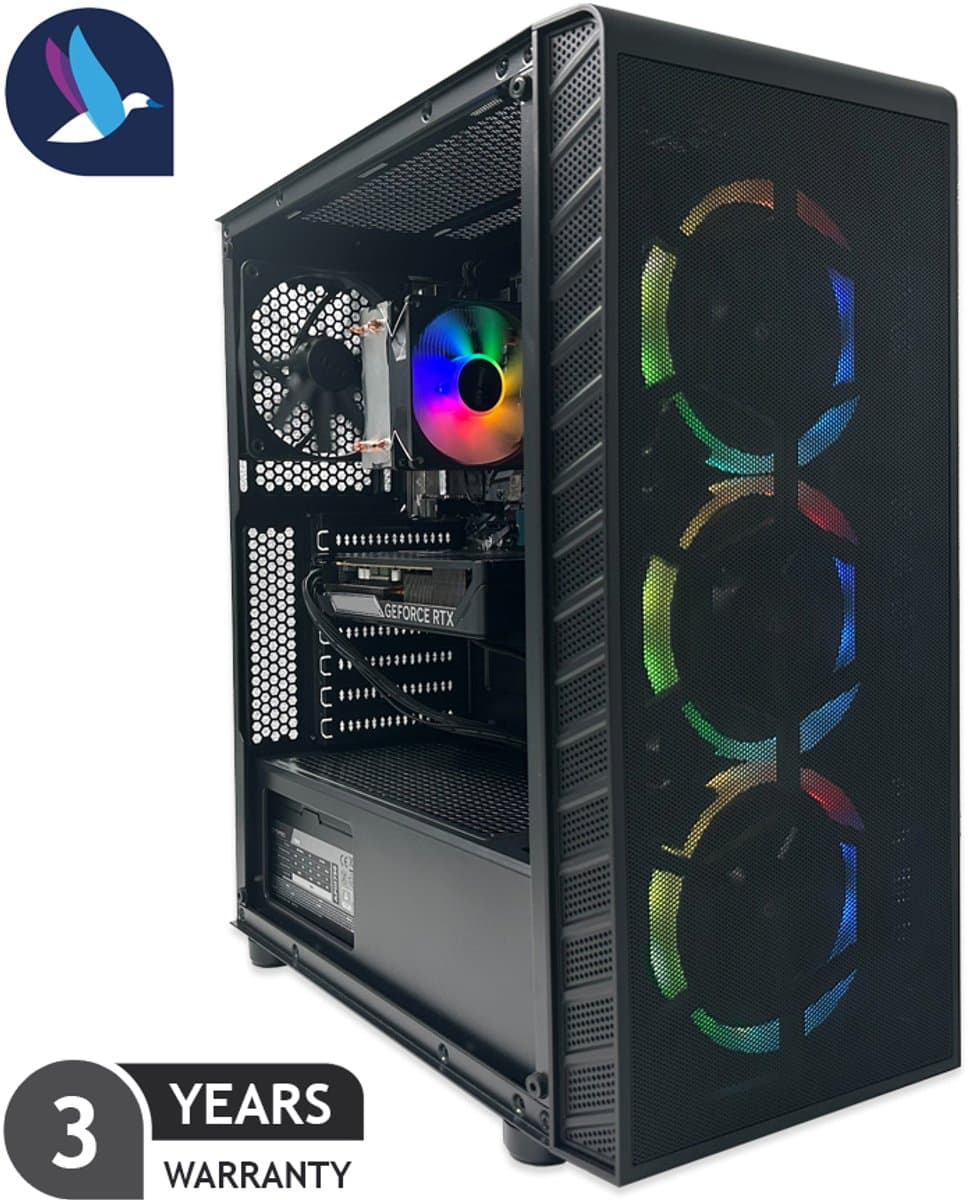 AZZA Prime Gaming PC - AMD Ryzen 7 5700X - NVIDIA RTX 5060 Ti - 32 GB RAM - 1 TB SSD - WiFi
