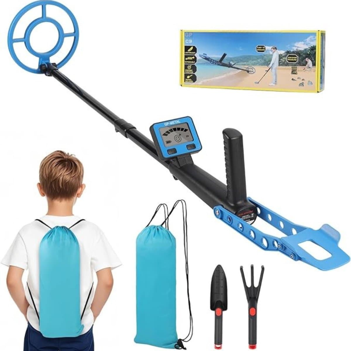 MMP® Metaaldetector voor Kinderen - Metaaldetector - Blauw - 25cm x 7cm x 6cm