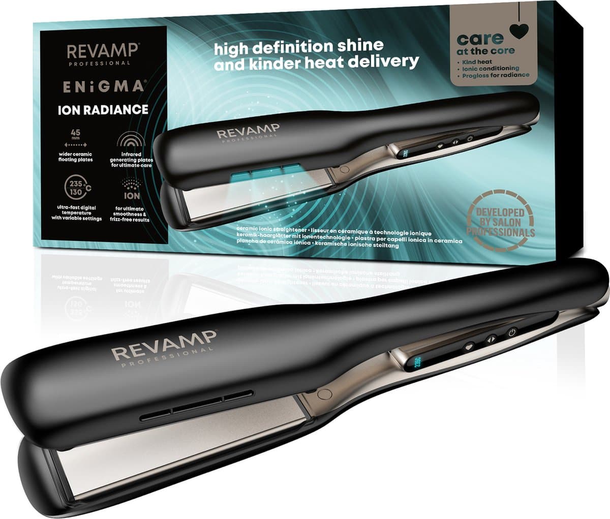 Revamp Luxe 45MM Stijltang - 130°C tot 235°C - Ultra snelle opwarming - LCD scherm - Extra brede platen - Ionentechnologie - Extra Breed - ST3000