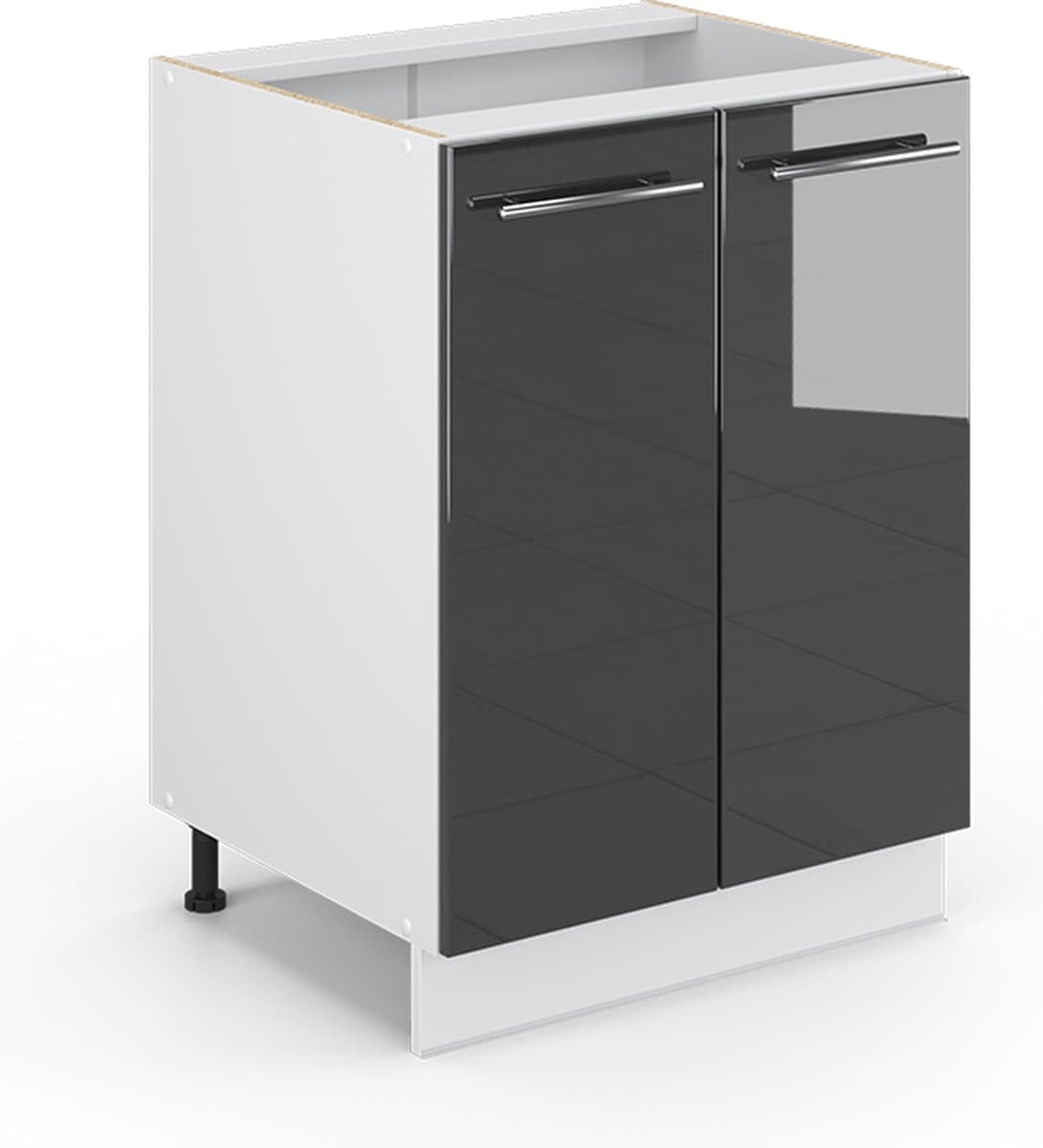 Vicco Fame-Line Halfhoge kast – 60 x 82 cm zonder werkblad Antraciet Hoogglans