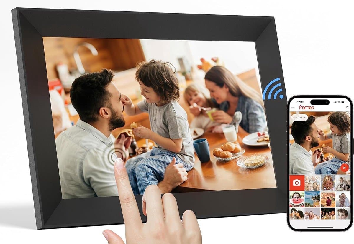 Moderne Digitale Fotolijst - Touchscreen - Automatische Draaifunctie - Wandmontage - Wifi Connectiviteit
