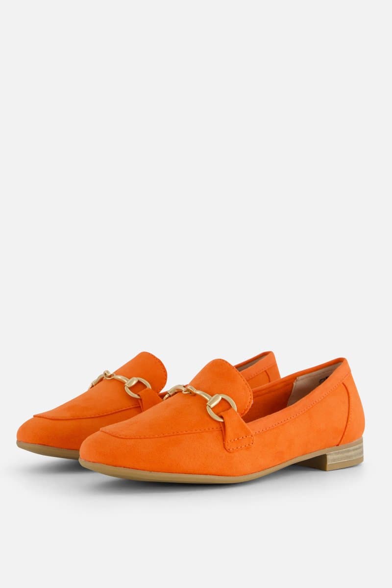 Marco Tozzi Instappers oranje Textiel - Dames - Maat 38
