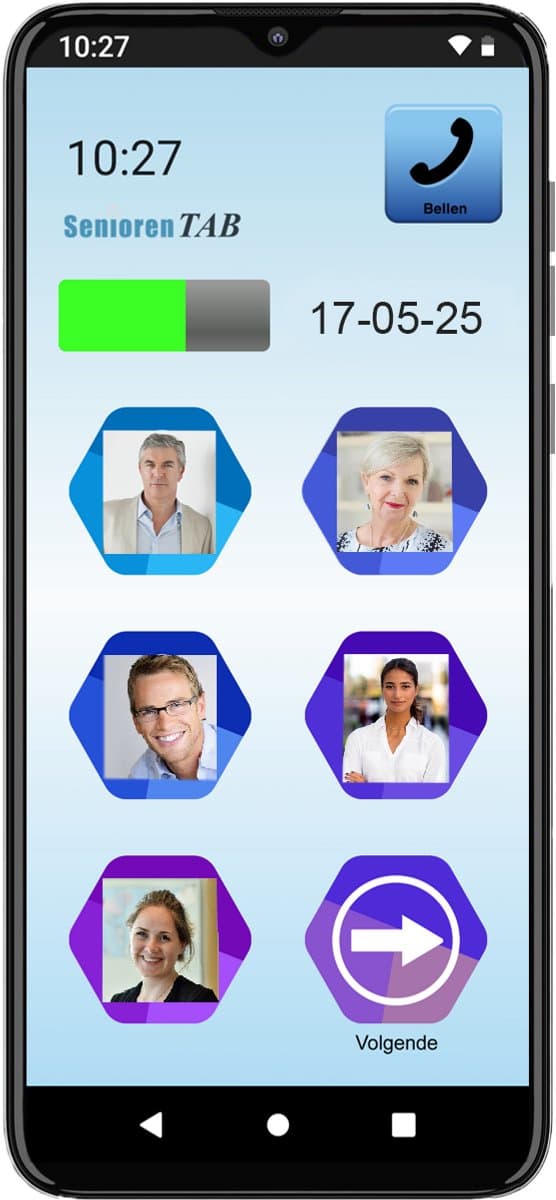 SeniorenTAB - Easy Smartphone - (beeld)bellen via foto's - 64GB