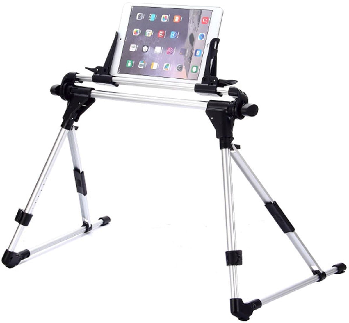 Tablet standaard voor in Bed - Zilver - Passend voor tablet tot 25,9cm breed - Geschikt voor o.a. iPad 10.2"/10.9"/11"