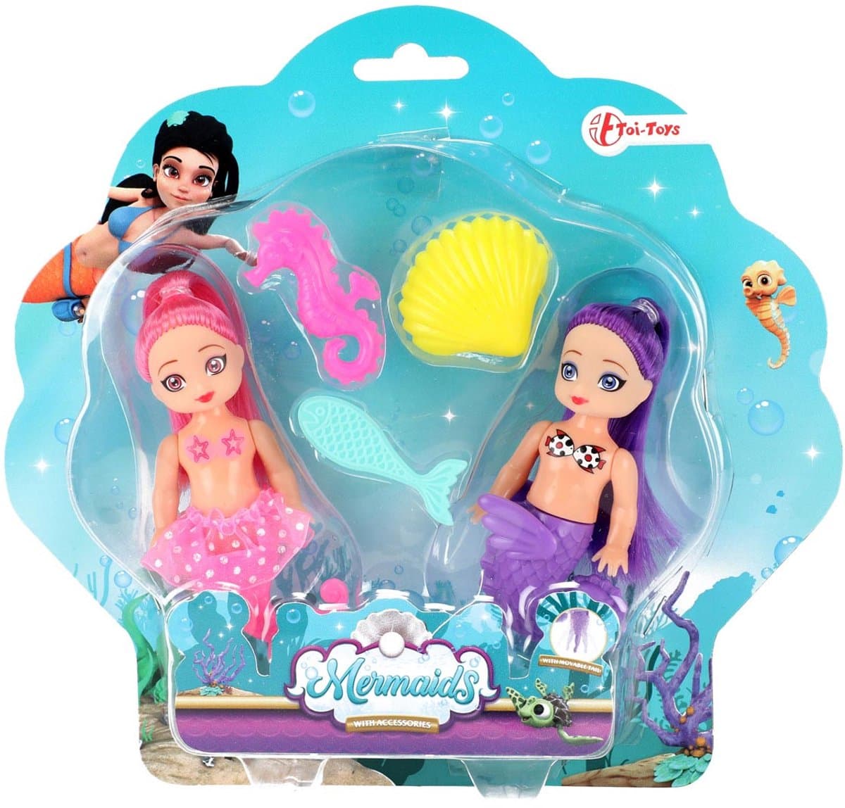 Mermaids Zeemeerminpop met Accessoires, 12cm