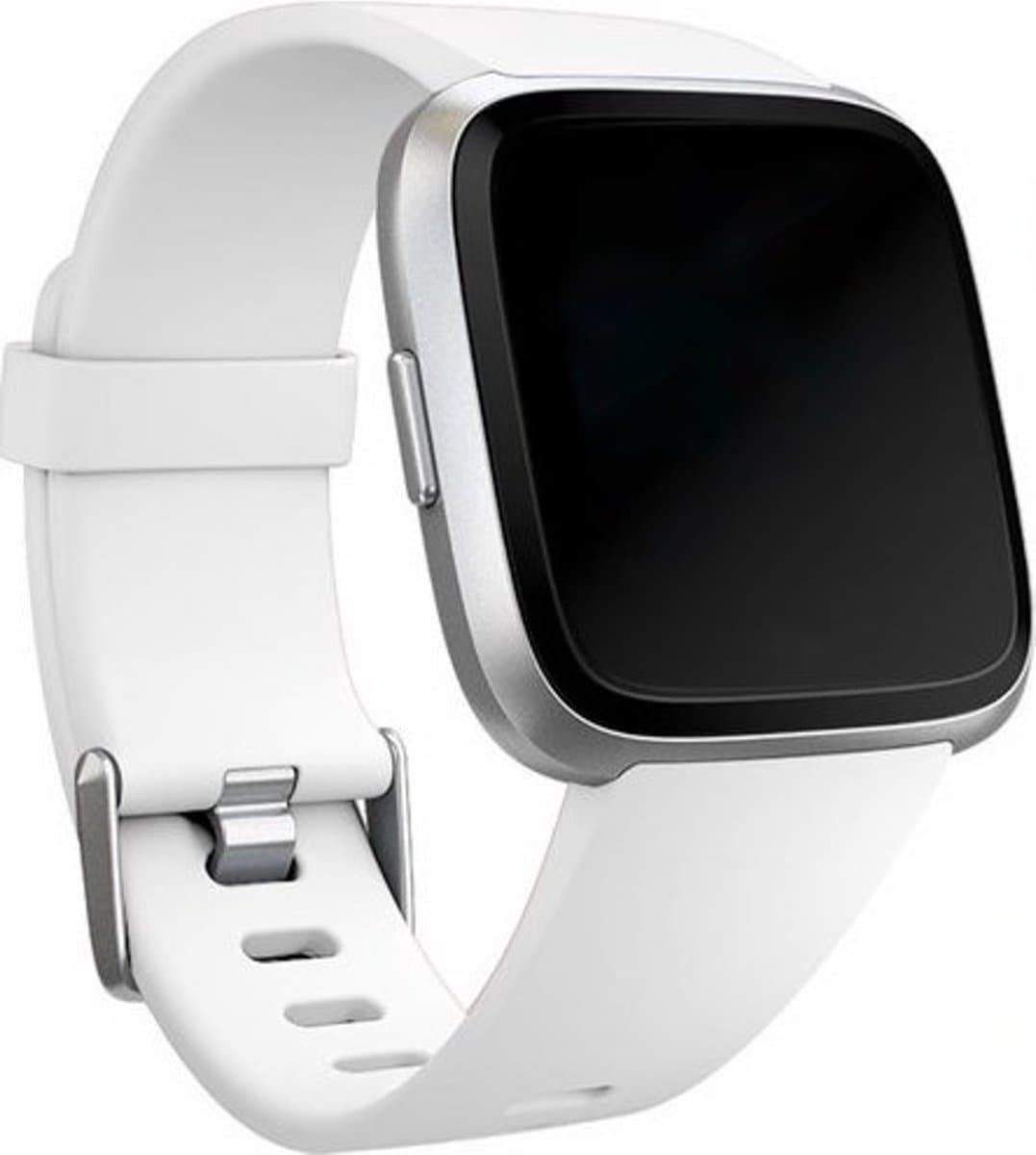 123watches sport band - wit - SM - Geschikt voor Fitbit Versa 1 & 2 / Lite