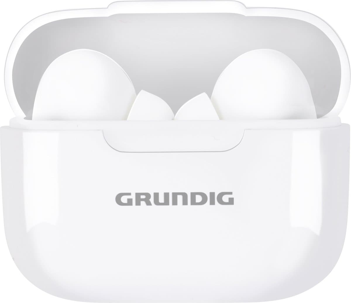Grundig Draadloze Oordopjes - Oortjes Draadloos Bluetooth met Microfoon - Bluetooth Oordopjes met Touch Control - In Ear Oordopjes met Oplaadcase USB C - Wit