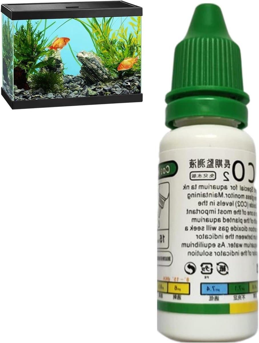 Aquarium Testkit - CO2 Monitor - Waterkwaliteit Testen - Duidelijke Kleurindicator - 14 cm - Transparant