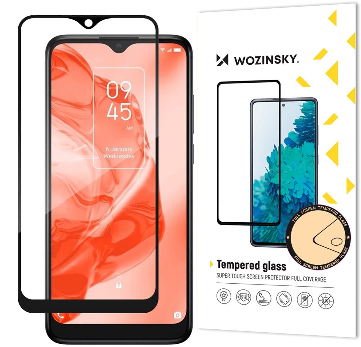 Wozinsky TCL 205 - E-reader schermbescherming - 9H - Case Friendly - Zwart