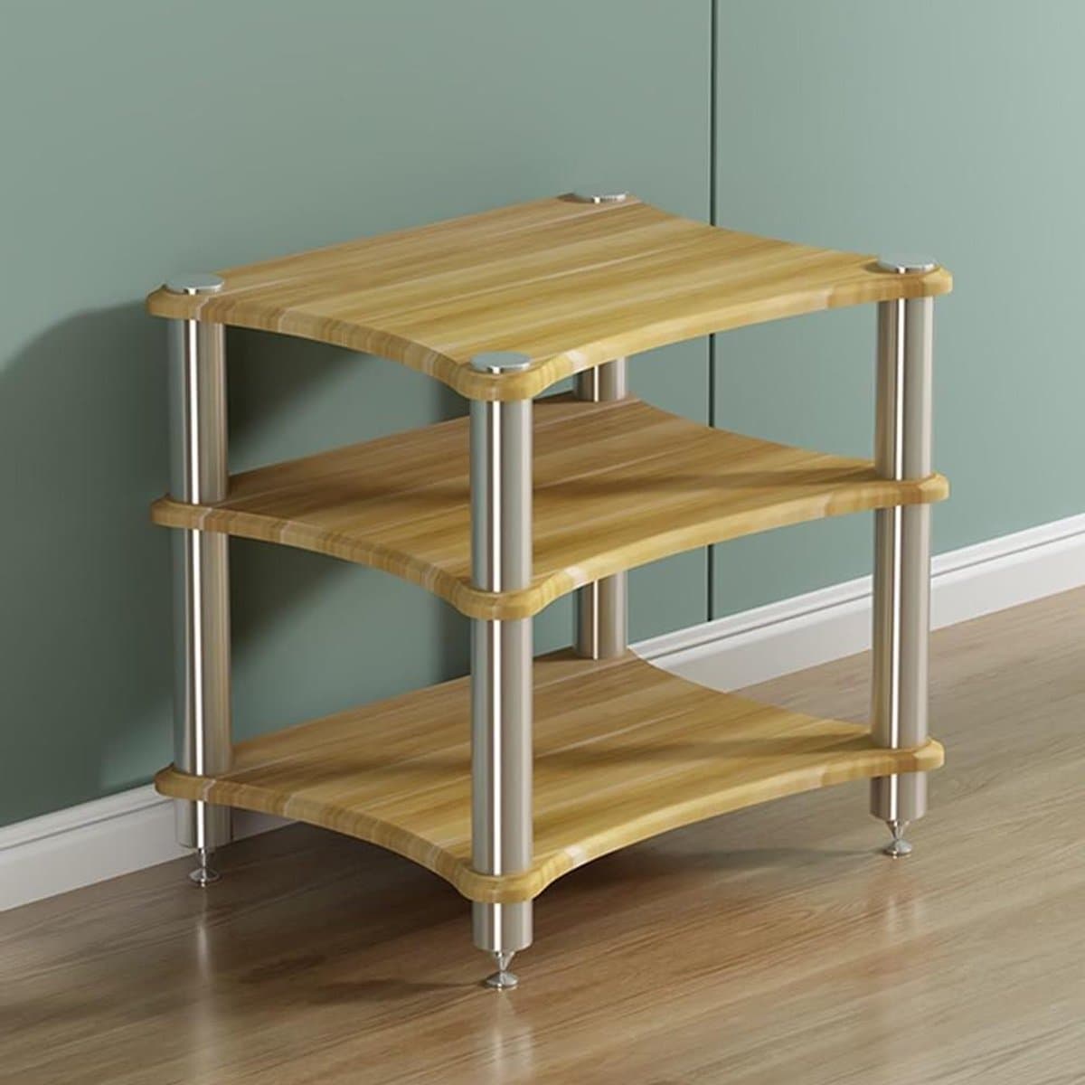 Componenten Kast - Audio Meubel - Media Opslag - Versterkt Stalen Frame - 60x50x60 cm - Pomelo Hout