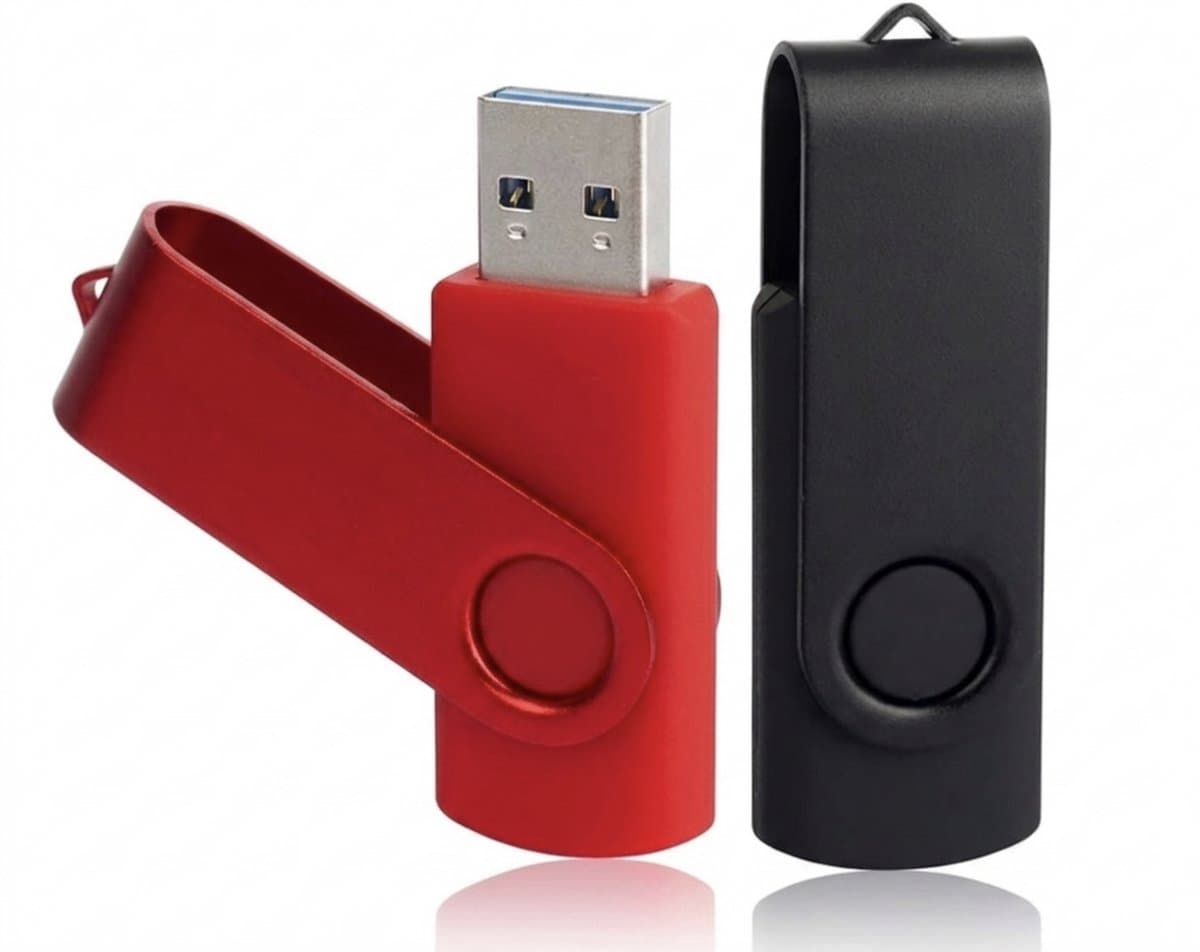 USB Stick 64GB 2 Stuks USB 2.0 Memory Stick Hoge Snelheid Thumb Drives (Rood wart)