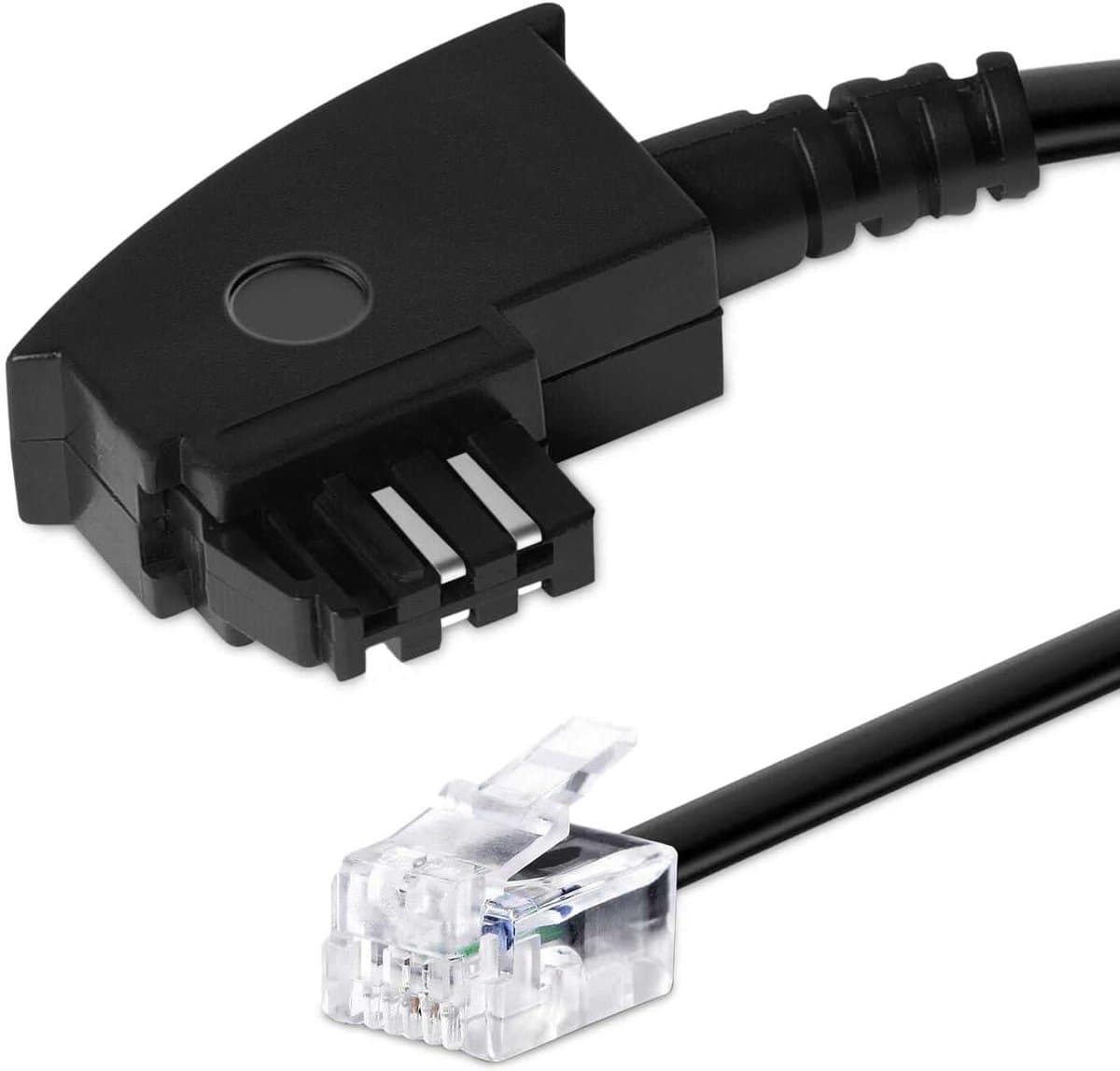 Telefoon Kabel - Modulaire Kabel - Apparaten Verbinden - 4-Draads Aansluiting - 6 Meter - Zwart