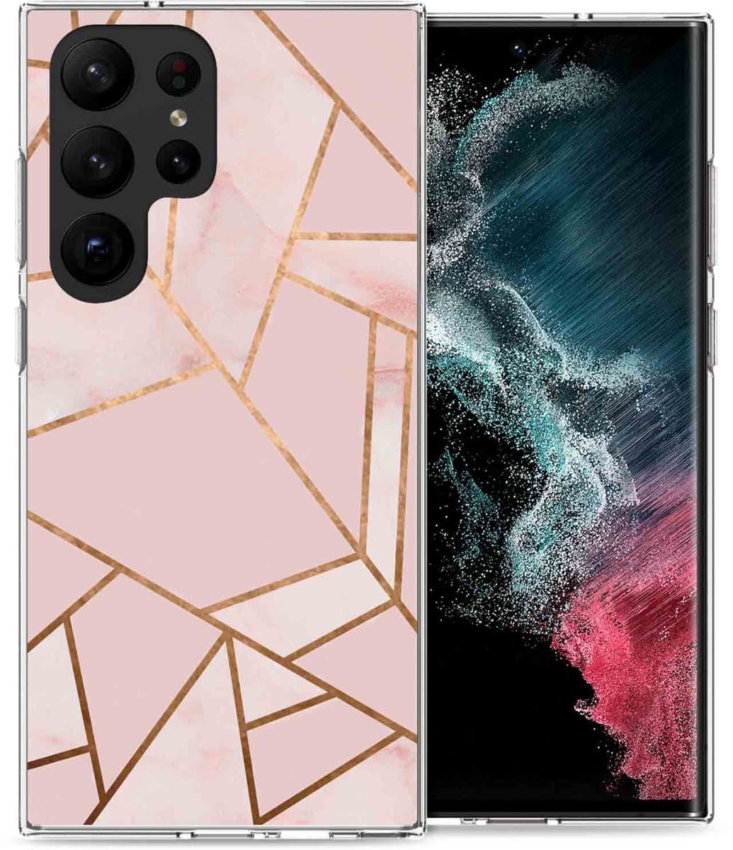 imoshion Hoesje - Geschikt voor Samsung Galaxy S23 Ultra - Design hoesje - Pink Graphic