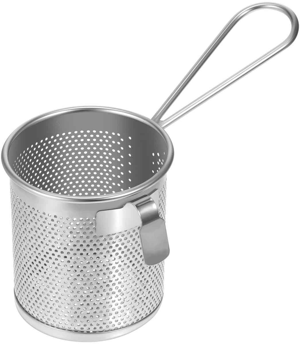 Allecto - Pasta Mandje - RVS Mesh Strainer voor Koken - Effectieve Keukenhulpmiddel - Handig en duurzaam - Geschikt voor het afgieten van pasta - K...