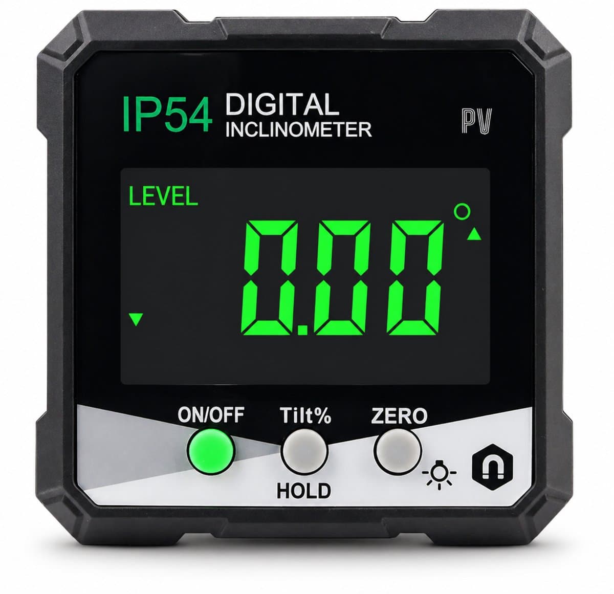 PureVolt Digitale Hoekmeter - Magnetische Waterpas 360° met LCD Scherm - Digitale Hellingmeter - Inclusief Mini Schroevendraaier - Meetgereedschap voor Auto, Timmerwerk, Bouw & Metselwerk