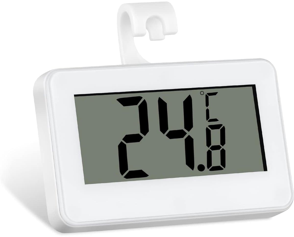 Koelkastthermometer - Digitale meter - Temperatuur bewaken - Drie plaatsingsmethoden - 68 cm x 43 cm - Wit