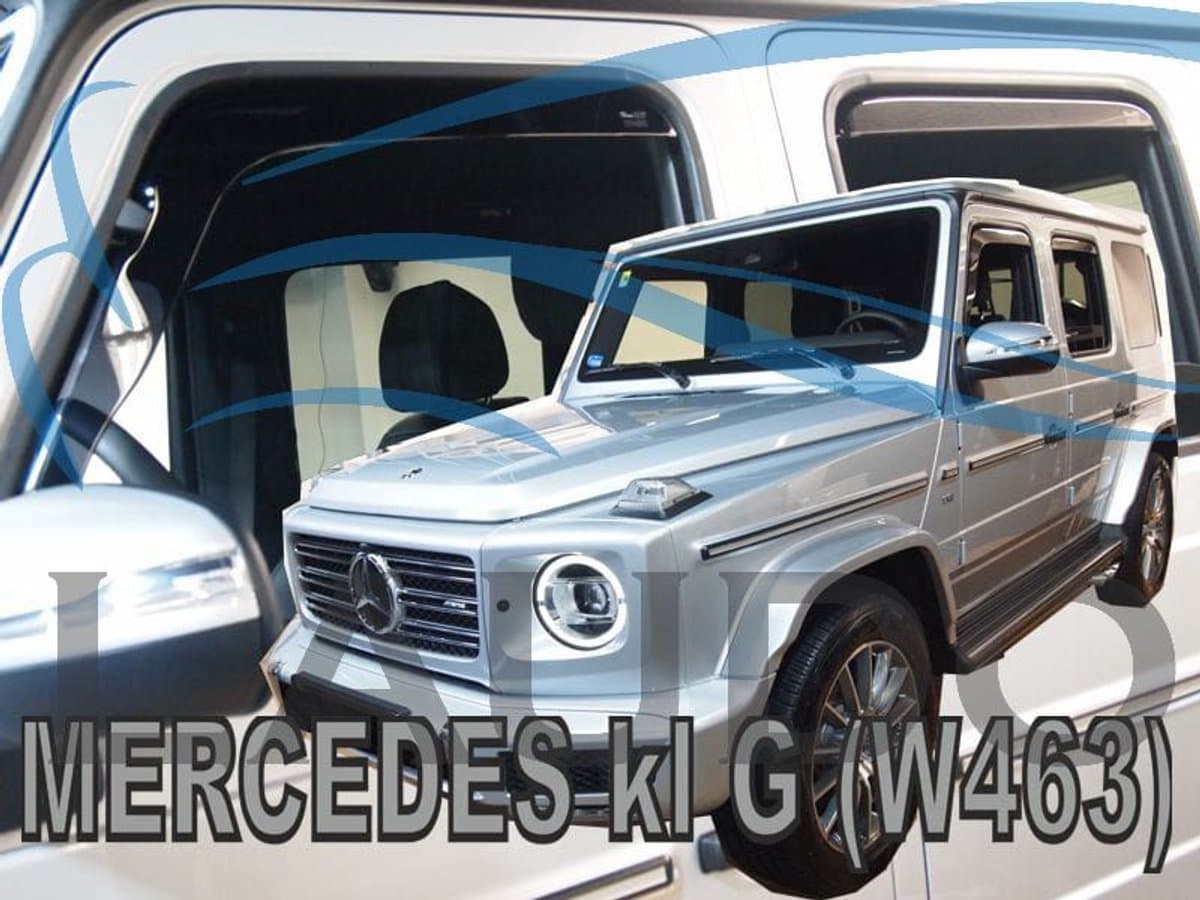 Mercedes G klasse (type W464) donkere zijwindschermen set tbv 5-deurs model NA 2018 pasvorm Team Heko set a 4 stuks tbv voor & achterdeuren L+R