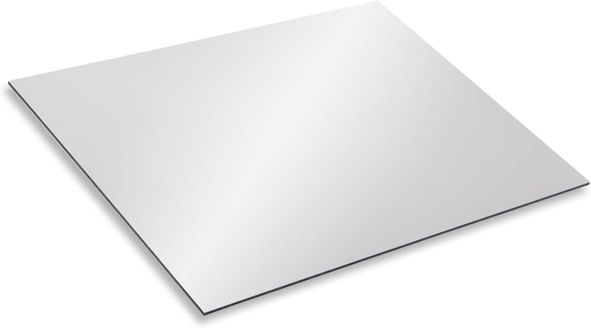 Composietplaat Zilver - Aluminium Paneel - Modelbouw Bewegwijzering - UV Weerbestendig - 30x20cm 3mm