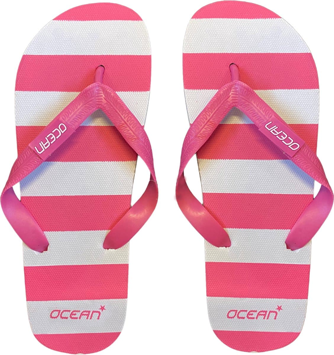 Streep slippers roze - maat 39