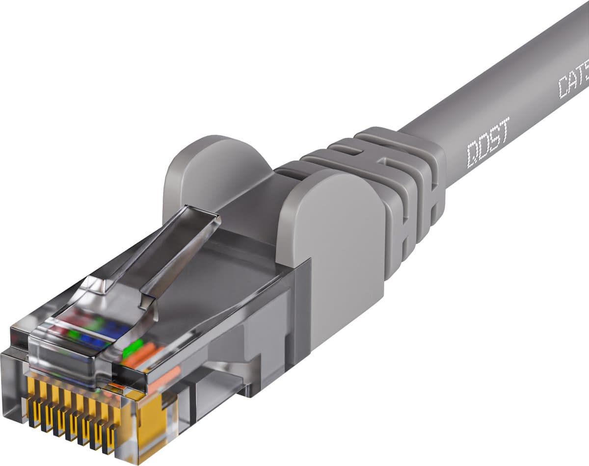 Qost - CAT5e internetkabel - CCA / UTP - 1 Gbps / 100 MHz - RJ45 Connectoren - Patchkabel / Netwerkkabel - 10 meter - Grijs