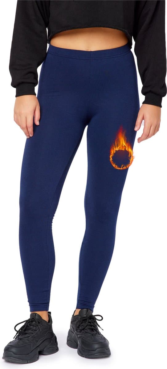 Bellivalini Dames Thermische Legging - Sport - Vrijetijdsbroek - Lang - Sporbroek - BLV-BLV50-320-LE - Marineblauw - XL