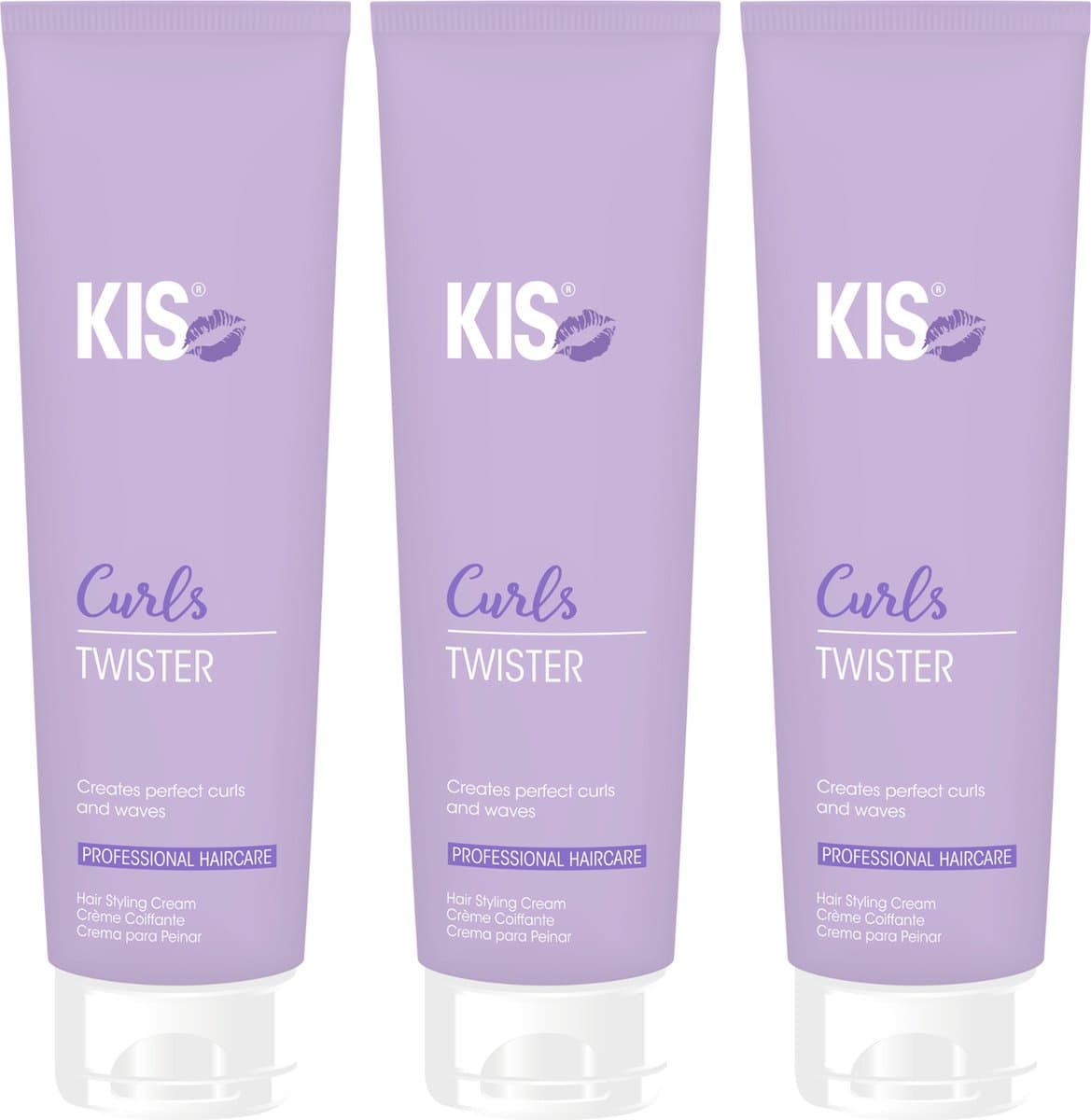 KIS Curls Twister Hair Styling Cream Triple Set - 3x150ml