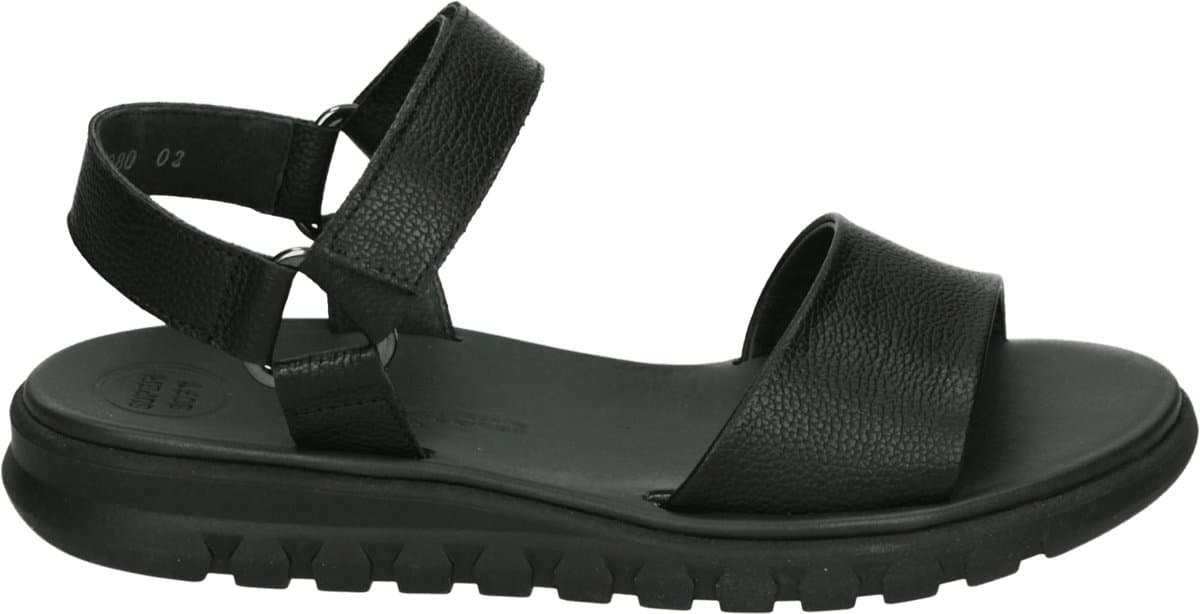 Paul Green - 6219 - Platte sandalenDames Sandalen - Kleur: Zwart - Maat: 38.5
