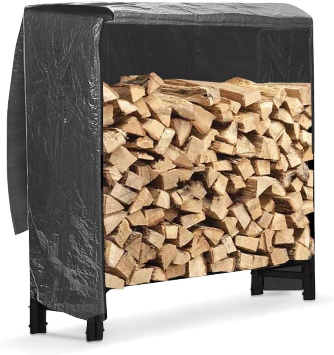 MIRA® Houtrek – Houtopslag – Verstelbaar in 9 Maten - Grijs- 60cm x 120cm x 150cm