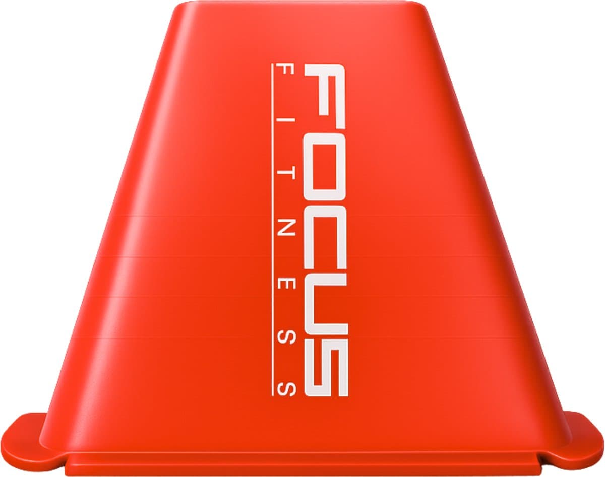 Focus Fitness - Trainingspionnen - Set van 10 - 15 cm - Rood