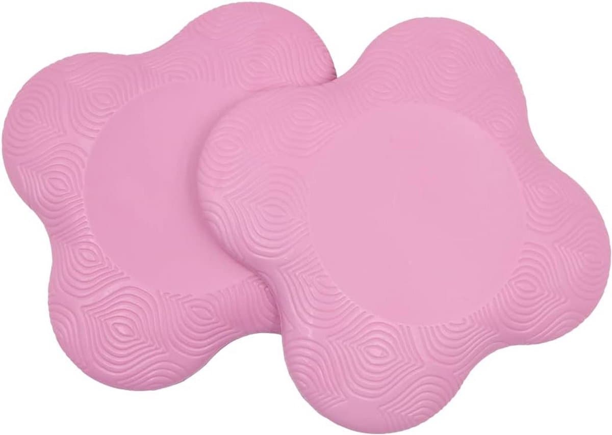 2x Yoga Kniebeschermers Kussen Antislip voor Pilates, Fitness en Training - Roze