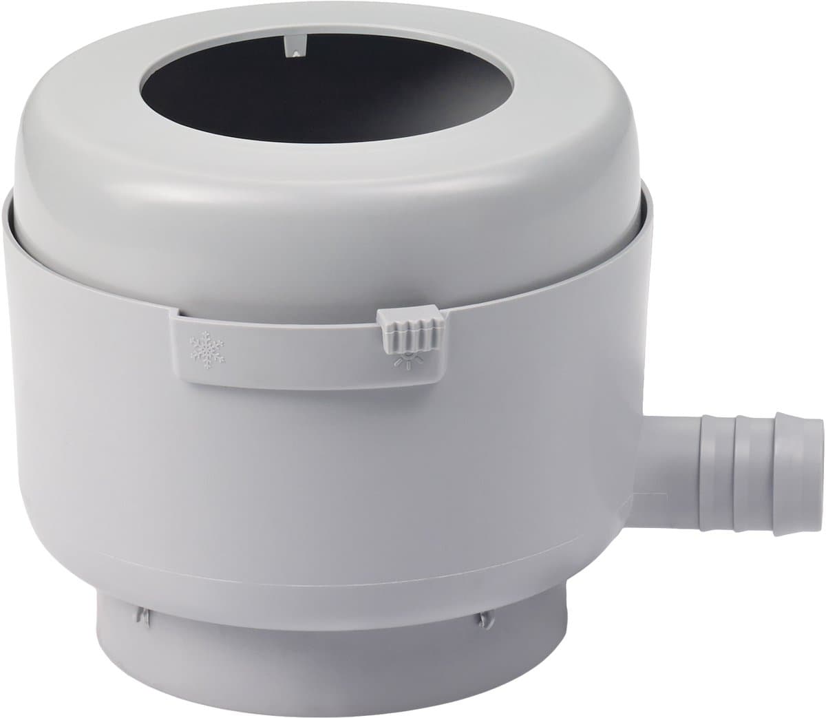 Garantia vulautomaat voor regenton- MET filter en bladvanger - Grijs - Regenpijp 70 tot 100 mm