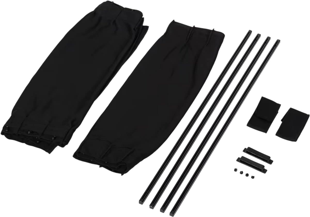 2x Universele Auto Zonnescherm Zijkant Raam – Opvouwbare UV Bescherming Gordijn, Zonneklep voor Auto, Raamgordijn & Auto Styling - Zwart - Maat 50x39cm