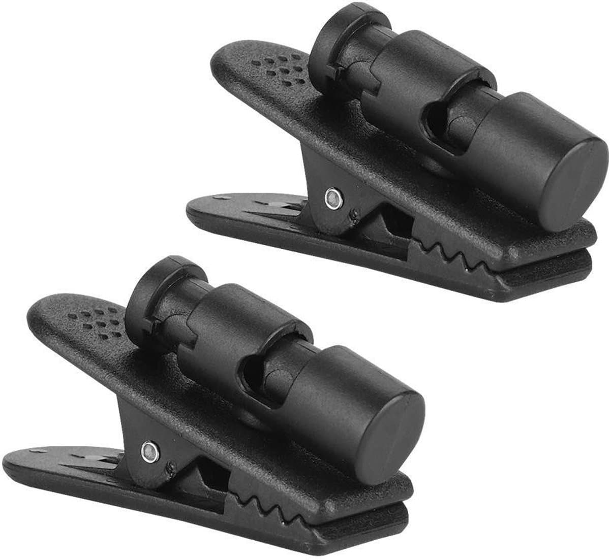 2 stuks zwarte hoofdtelefoon met grote clipklem - comfortabele headset voor muziek onderweg met goede geluidskwaliteit - oortjes voor een optimale luisterervaring